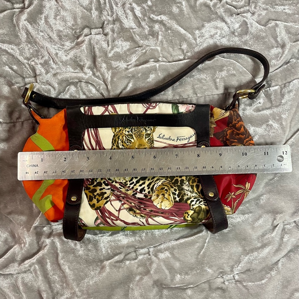 Salvatore Ferragamo Multicolor Leopard Print Shoulder Bag - Picture 14 of 14